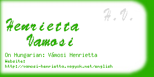 henrietta vamosi business card